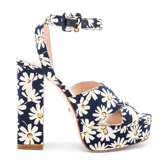 House of Harlow 1960 Shoes - RAYE House Harlow • Floral Chunky Platform Heel 6